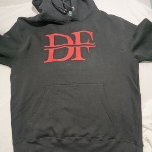 Dominic Fike NWOT Concert Merch Black Hoodie DF On FRONT XL